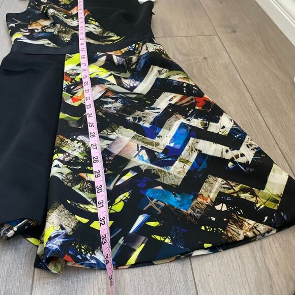 Milly Zig Zag Asymmetrical Print Dress size 4 - Picture 8 of 10